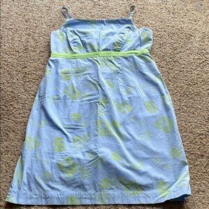 Lilly Pulitzer vintage white label Blue and Green Dress size 10